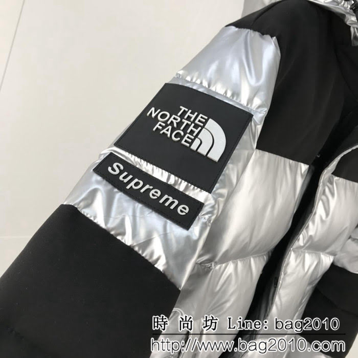 SUPREME 18ss秋冬新款 亮銀色 羽絨棉服 情侶款 ydi1042